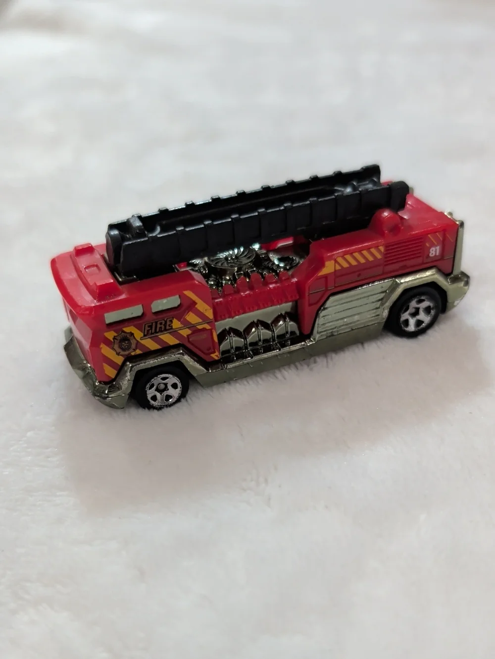2008, 2018 Mattel Hot Wheels Five Alarm Fire Engine